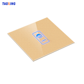 OEM low MOQ laser cut silk printed tempered glass cover panel for touch switch