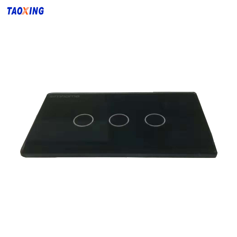 Customized Decorative 4mm Tempered Crystal Glass Switch Panel